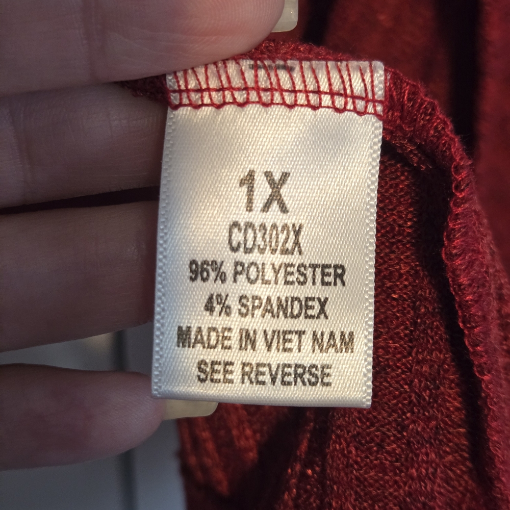 Impulsive Wine Hi-Lo Open Cardigan - Picture 5 of 6